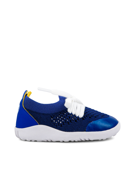 Bobux: Step up Xplorer Play Knit Trainer Blueberry + Yellow