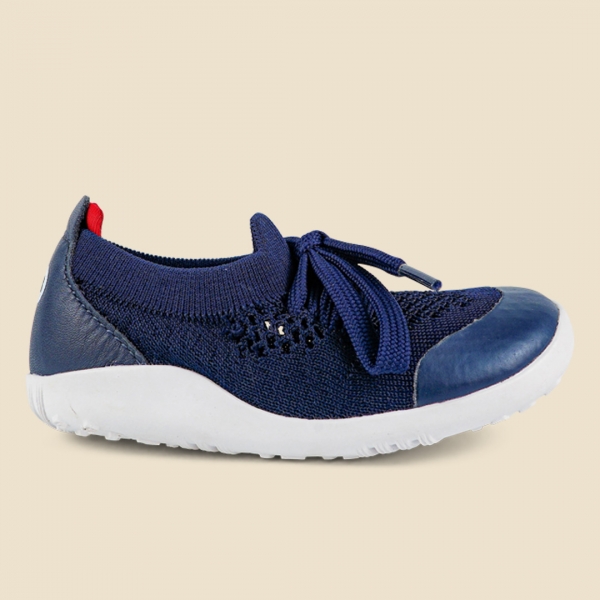 Bobux: Step up Xplorer Play Knit Trainer Navy + Red