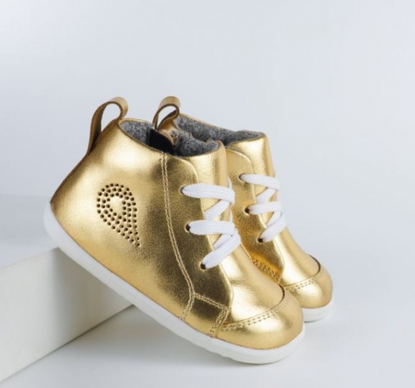 Bobux: iWalk (No: 23-26) Alley-Oop Gold Metallic