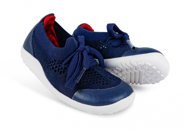 Bobux: iWalk  Play Knit Navy + Red
