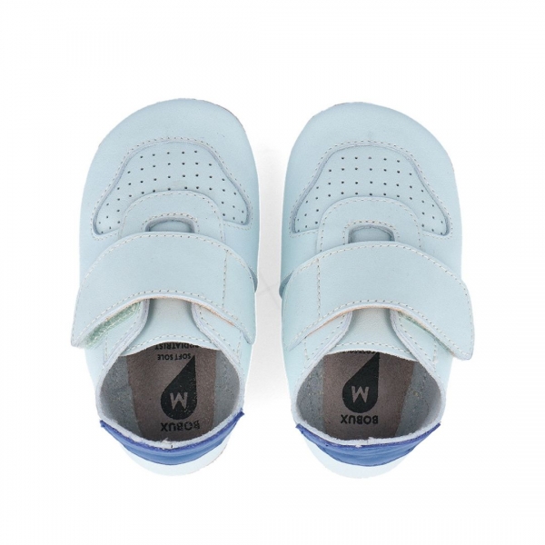 Bobux: Soft sole (3-21 μηνών) Riley Mini Mist + Binjau Blue