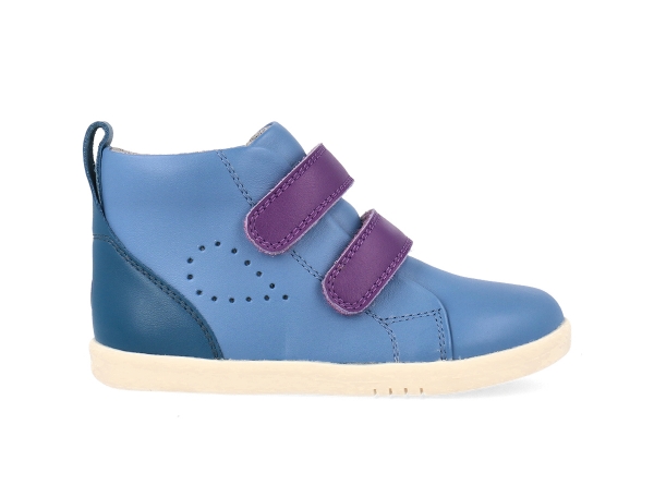 Bobux: iWalk (No: 23-26) Grass Court High Elemental Blue + Purple Combo