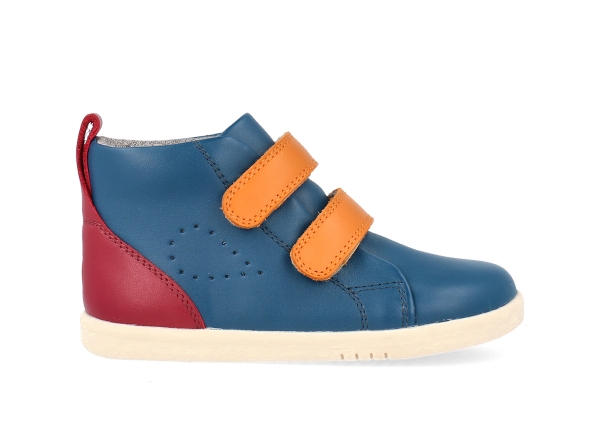 Bobux: iWalk (No: 23-26) Grass Court High Emerald + Cranberry Combo