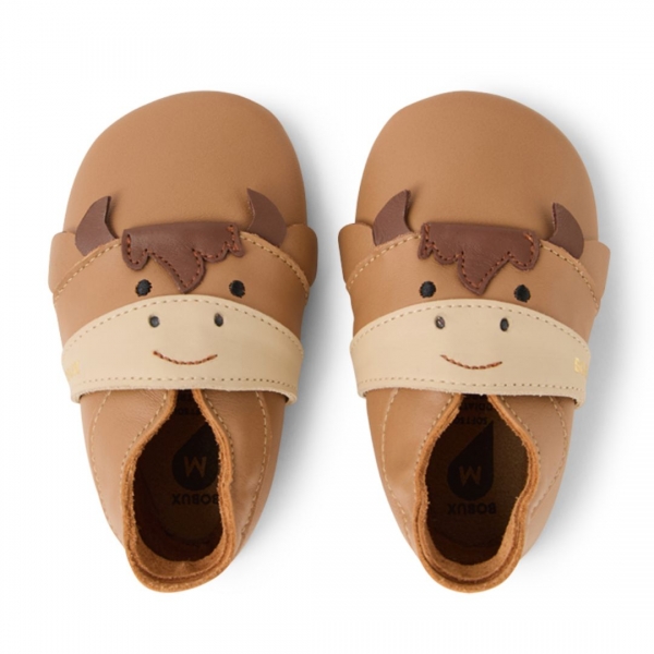 Soft Sole (3-21 μηνών) Mooley Cow-Caramel